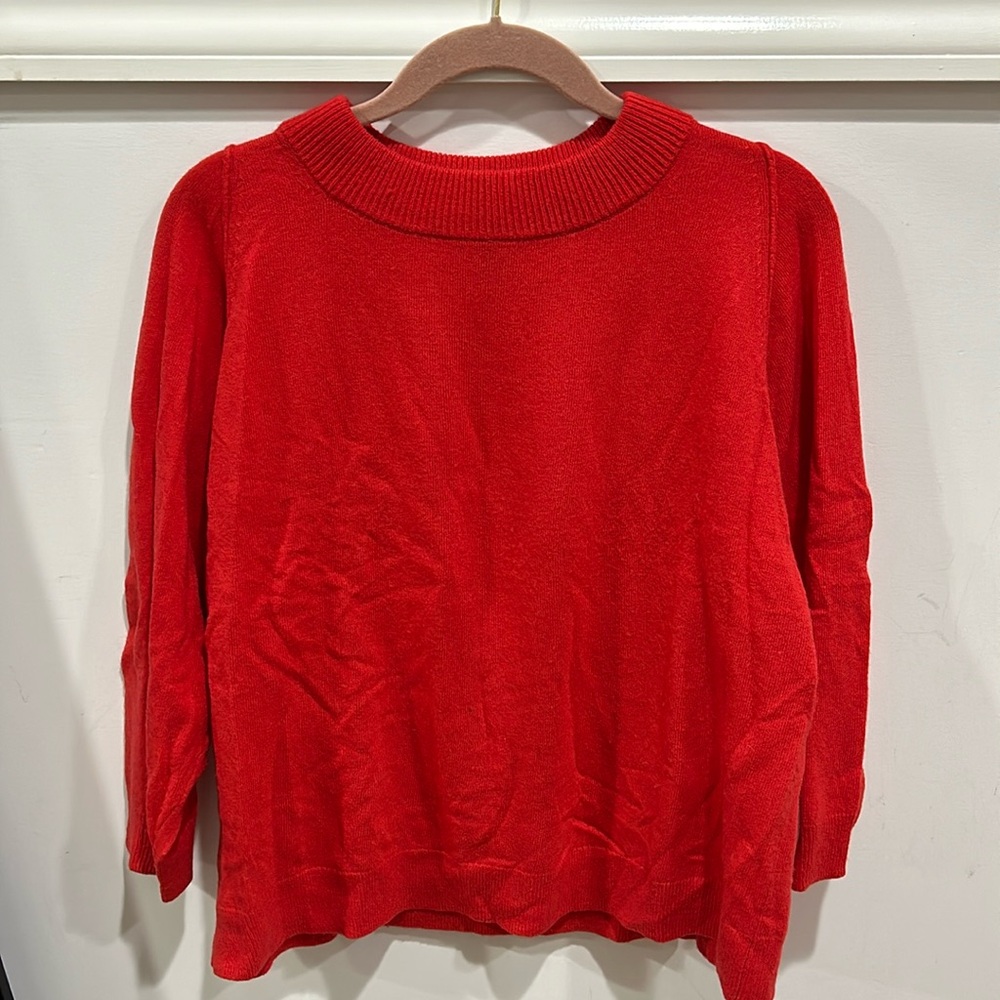 J.Crew XS wool/nylon red sweater